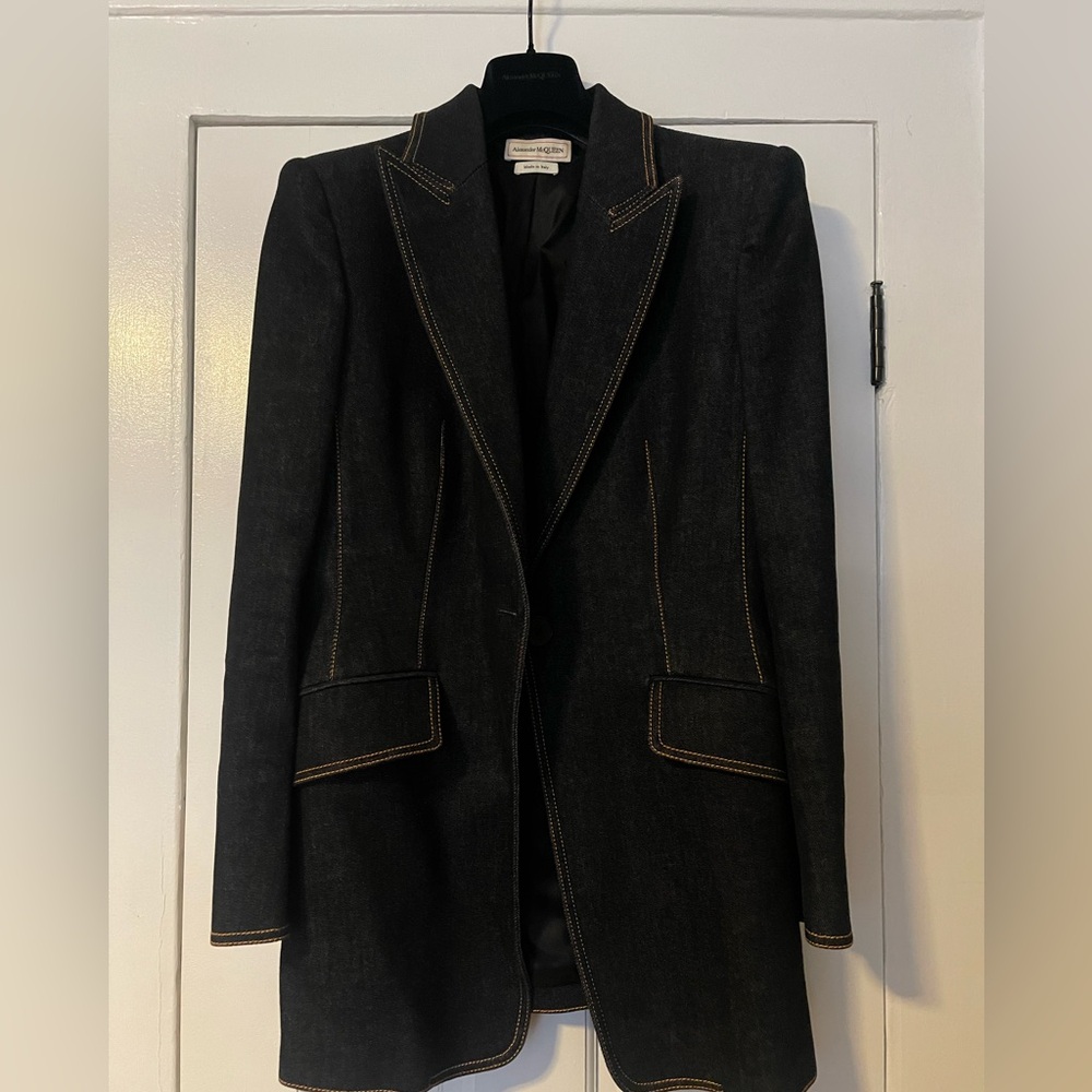Alexander McQueen Dark Denim blazer size 44